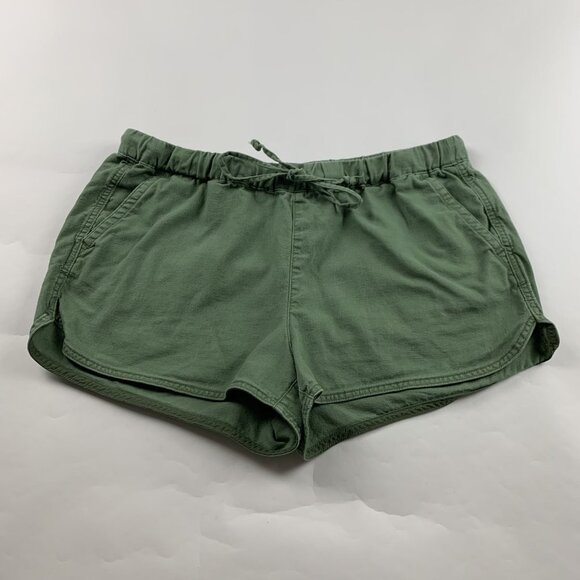 J.Crew Green Linen Blend Pull On Shorts M - Picture 1 of 4